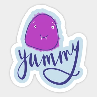 Yummy Gumdrop Monster: Weird Funny Scary Candy Creature Sticker